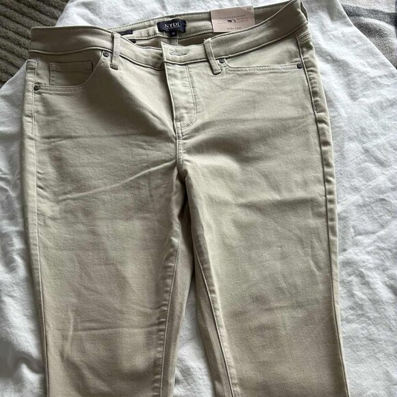 NWT NYDJ Chino Stone Lift Tuck® Ami Slim-Straight Jeans in Stretch Twill – US 10 - Picture 1 of 7